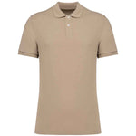 A wet sand Native Spirit Piqué Polo Shirt front