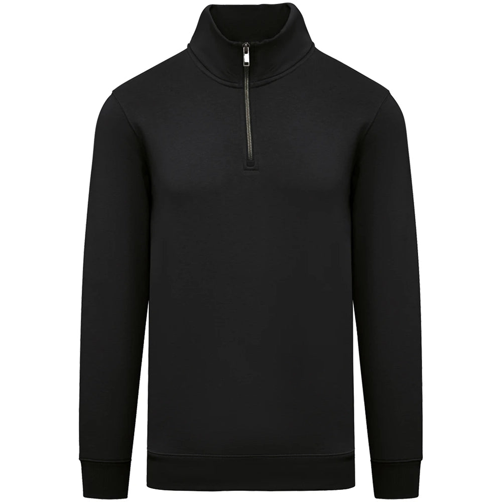 A black Native Spirit 1/4 Zip Sweatshirt front
