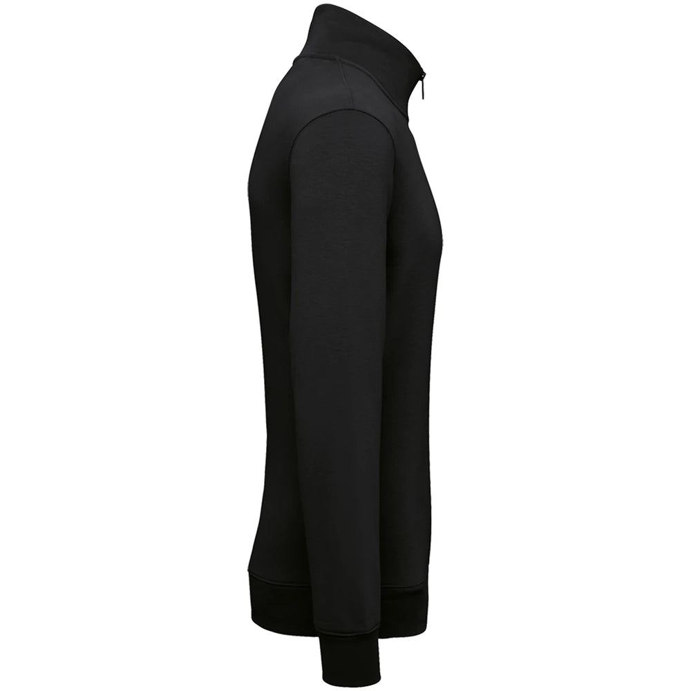 A black Native Spirit 1/4 Zip Sweatshirt side