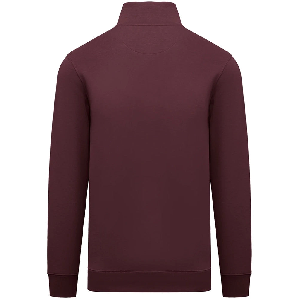 A Dark Cherry Native Spirit 1/4 Zip Sweatshirt back