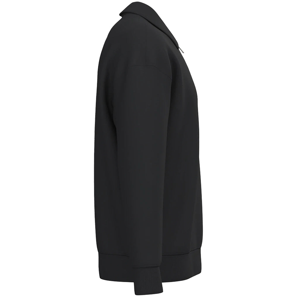 A black Native Spirit Unisex 1/4 Zip Sweatshirt with Polo Collar side