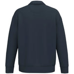 A navy Native Spirit Unisex 1/4 Zip Sweatshirt with Polo Collar back