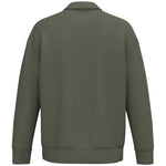 A Organic Khaki Native Spirit Unisex 1/4 Zip Sweatshirt with Polo Collar back