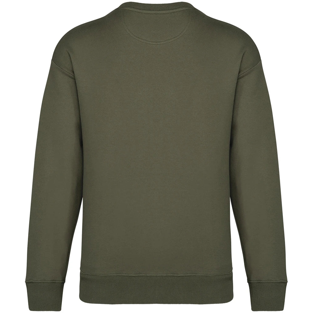 A Organic Khaki Native Spirit Unisex Oversized Sweatshirt back
