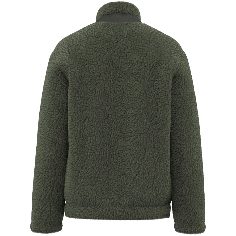 A Khaki Native Spirit Unisex Sherpa Jacket  Back