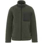 A Khaki Native Spirit Unisex Sherpa Jacket Front 