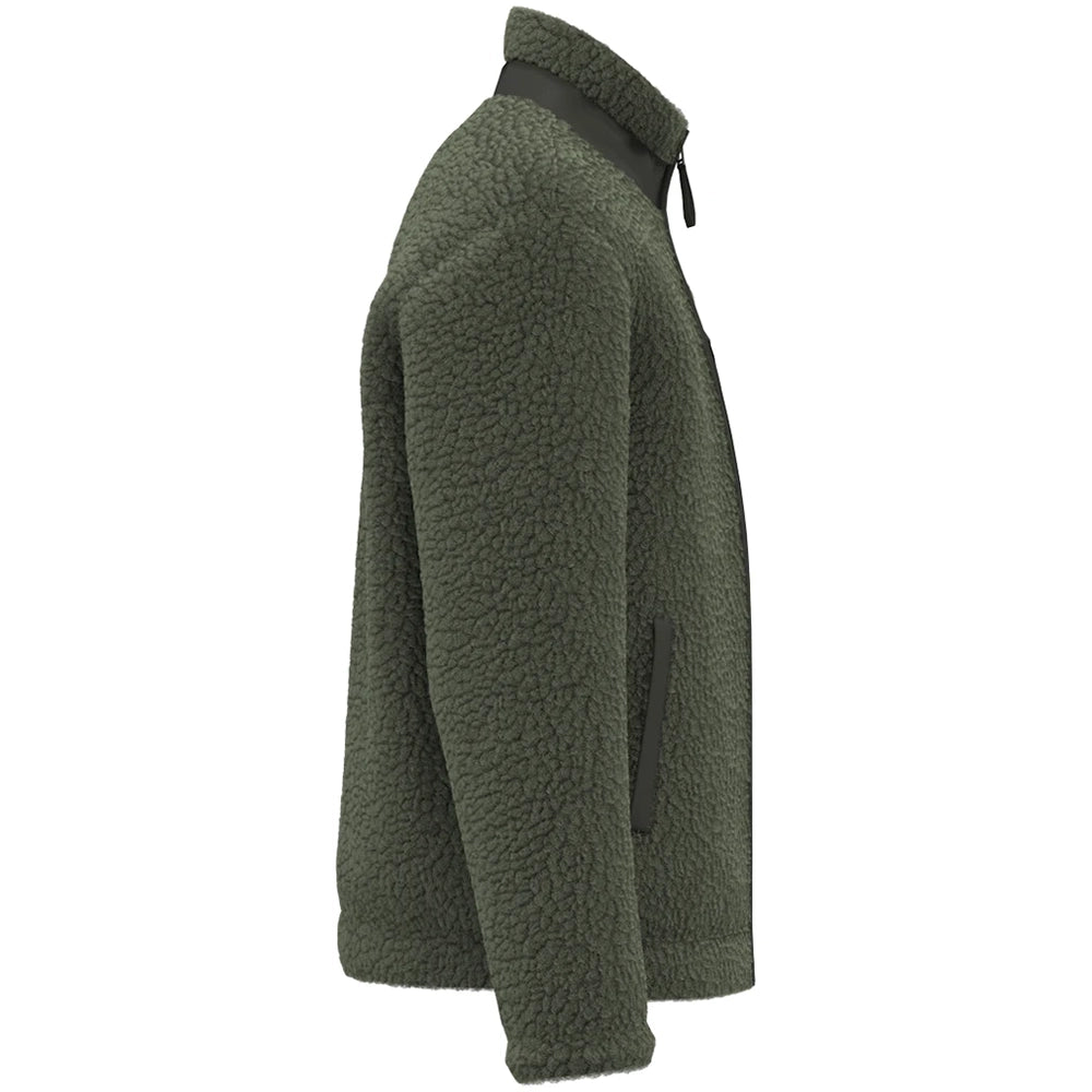 A Khaki Native Spirit Unisex Sherpa Jacket  Side