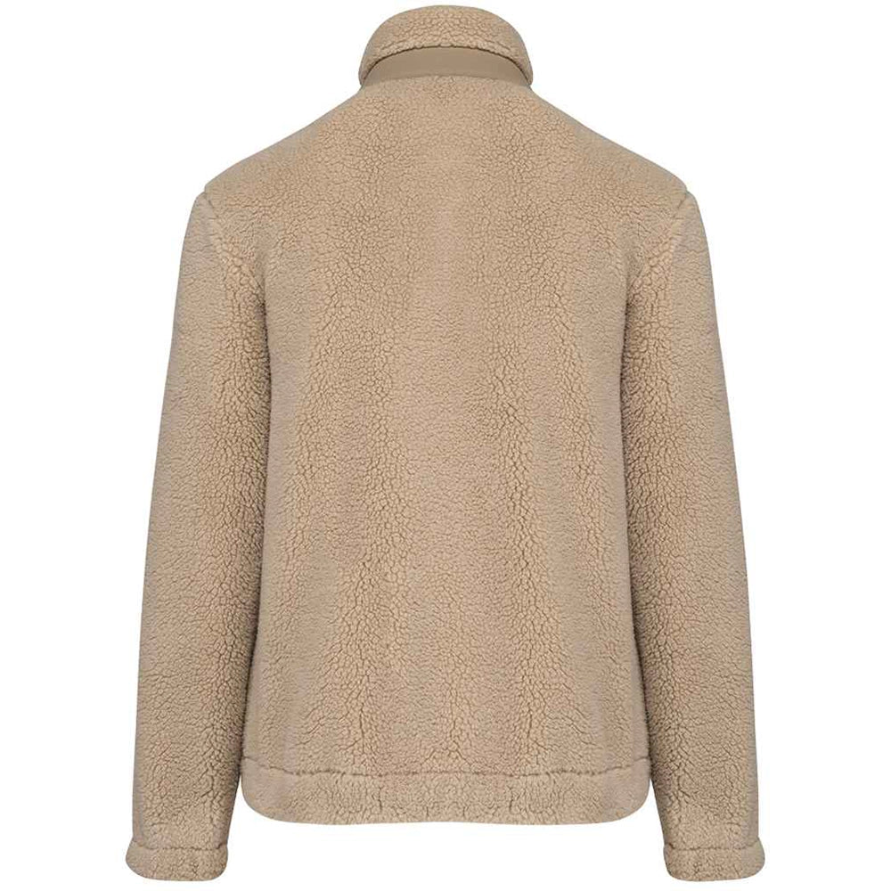 A Driftwood/Wet Sand Native Spirit Unisex Sherpa Jacket Back