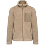 A Driftwood/Wet Sand Native Spirit Unisex Sherpa Jacket Front
