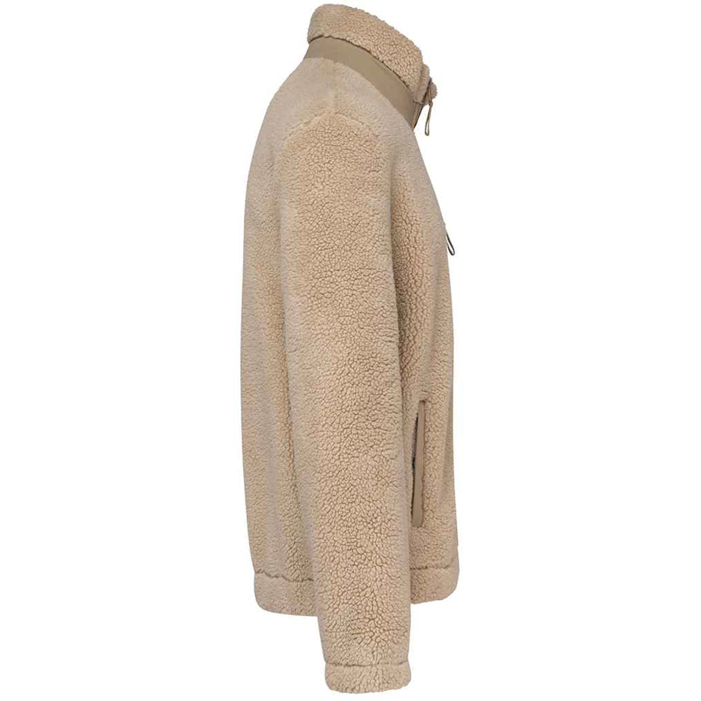 A Driftwood/Wet Sand Native Spirit Unisex Sherpa Jacket Side