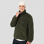 A model wearing a Native Spirit Unisex Sherpa Jacket