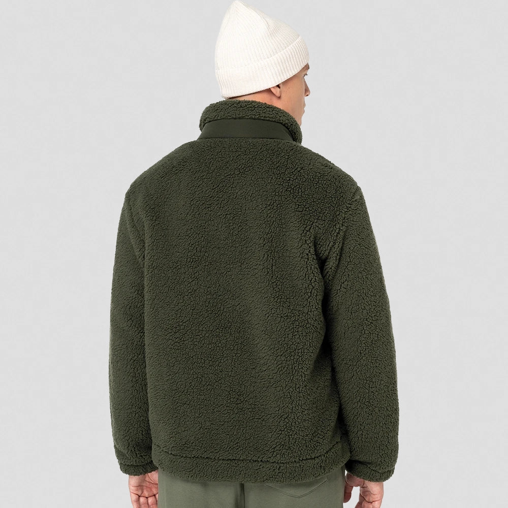 A model wearing a Native Spirit Unisex Sherpa Jacket