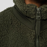 A close up of a zip on a Native Spirit Unisex Sherpa Jacket