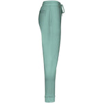 A jade green Native Spirit Jog Pants side