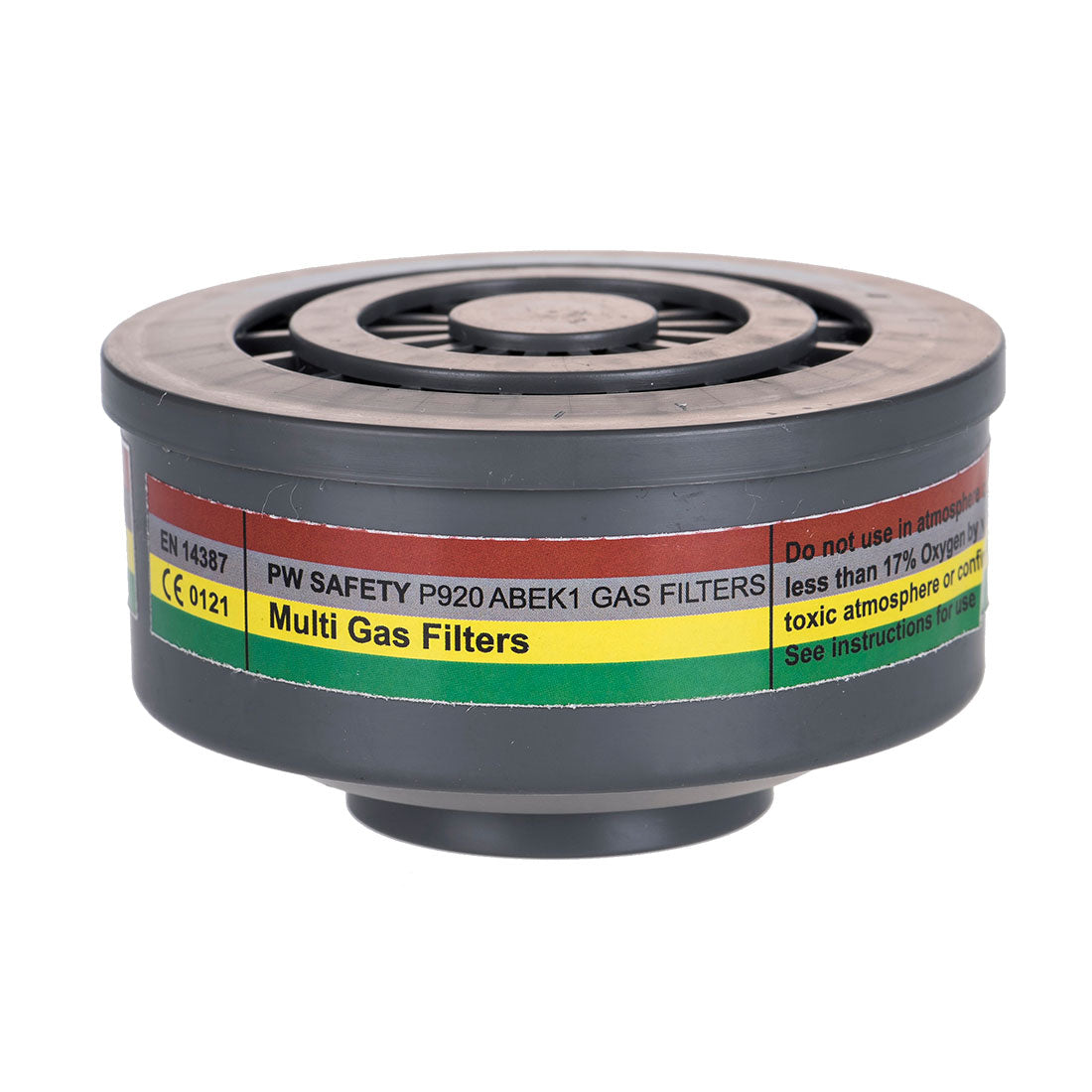 Portwest - ABEK1 Gas Filter Special Thread Connection (Pk4)