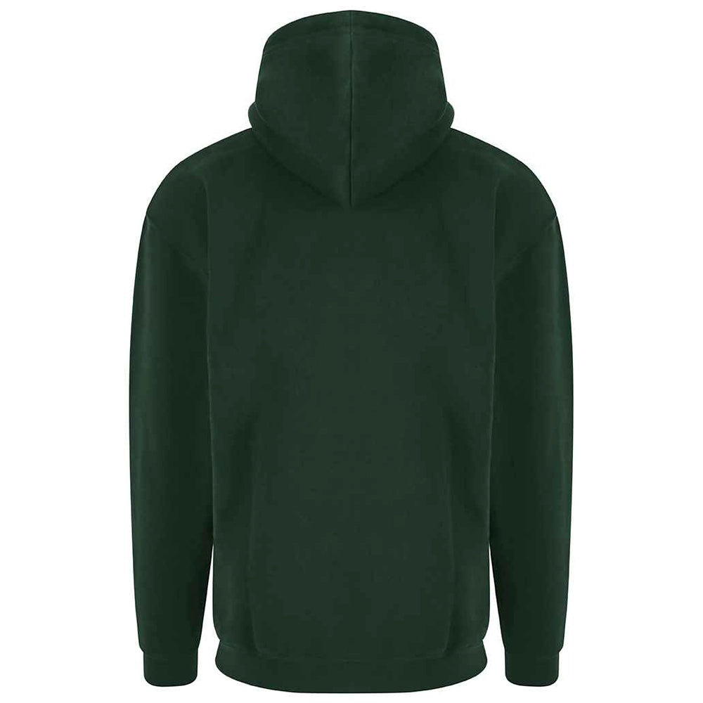 Dark green Pro RTX Pro Hoodie shown from the back on a white background
