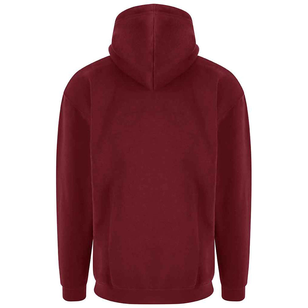 Maroon Pro RTX Pro Hoodie shown from the back on a white background
