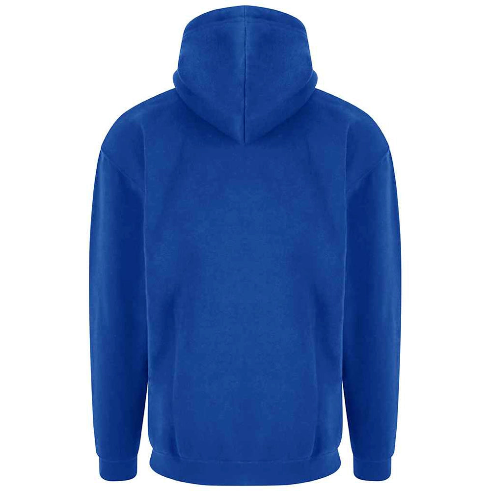 Blue Pro RTX Pro Hoodie shown from the back on a white background