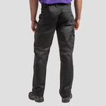 Rear view of model wearing the Pro RTX Pro Workwear Cargo Trousers in Black