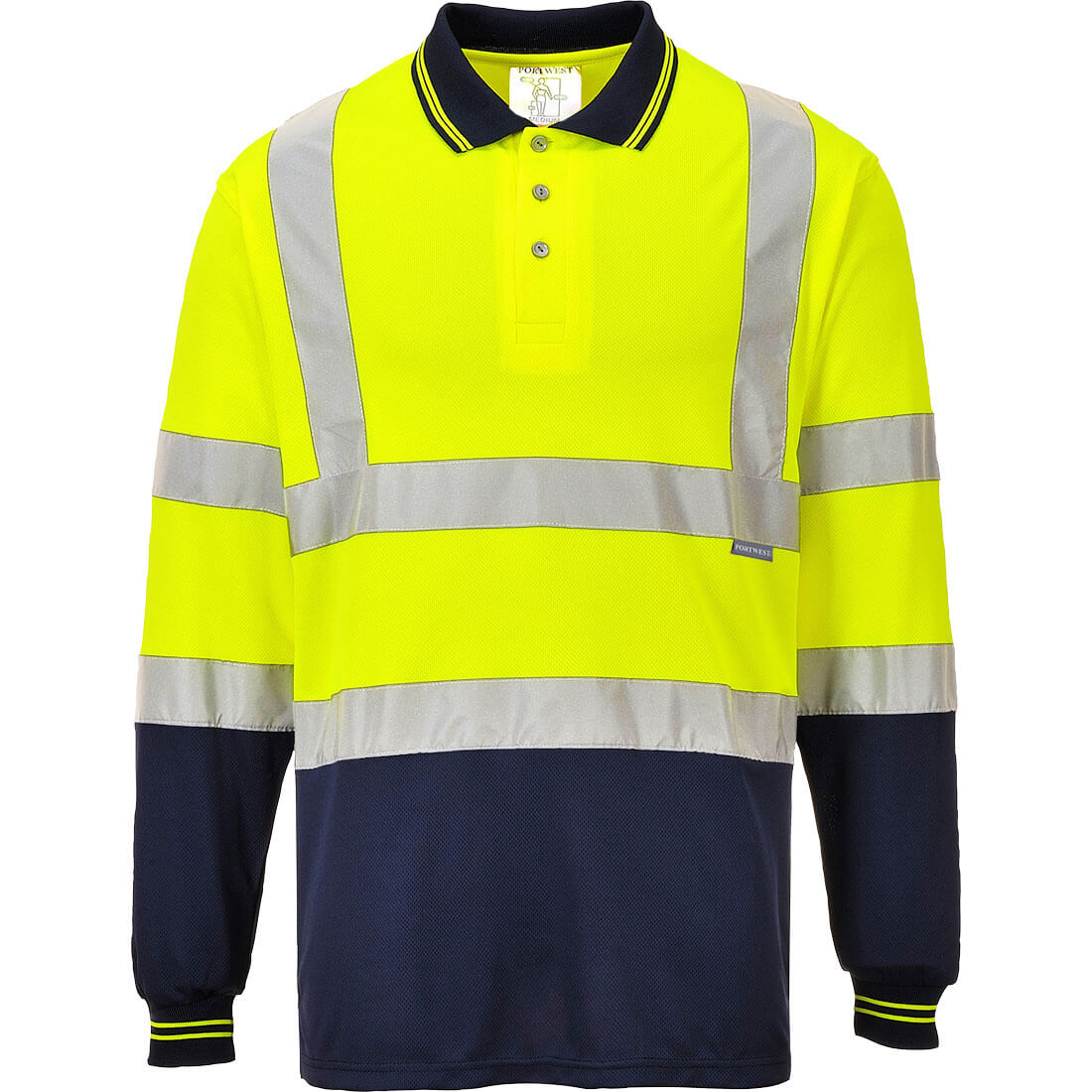 Portwest - Hi-Vis Contrast Polo Shirt L/S