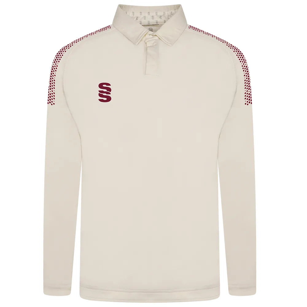 SUR482 IVORY MAROON DOTS
