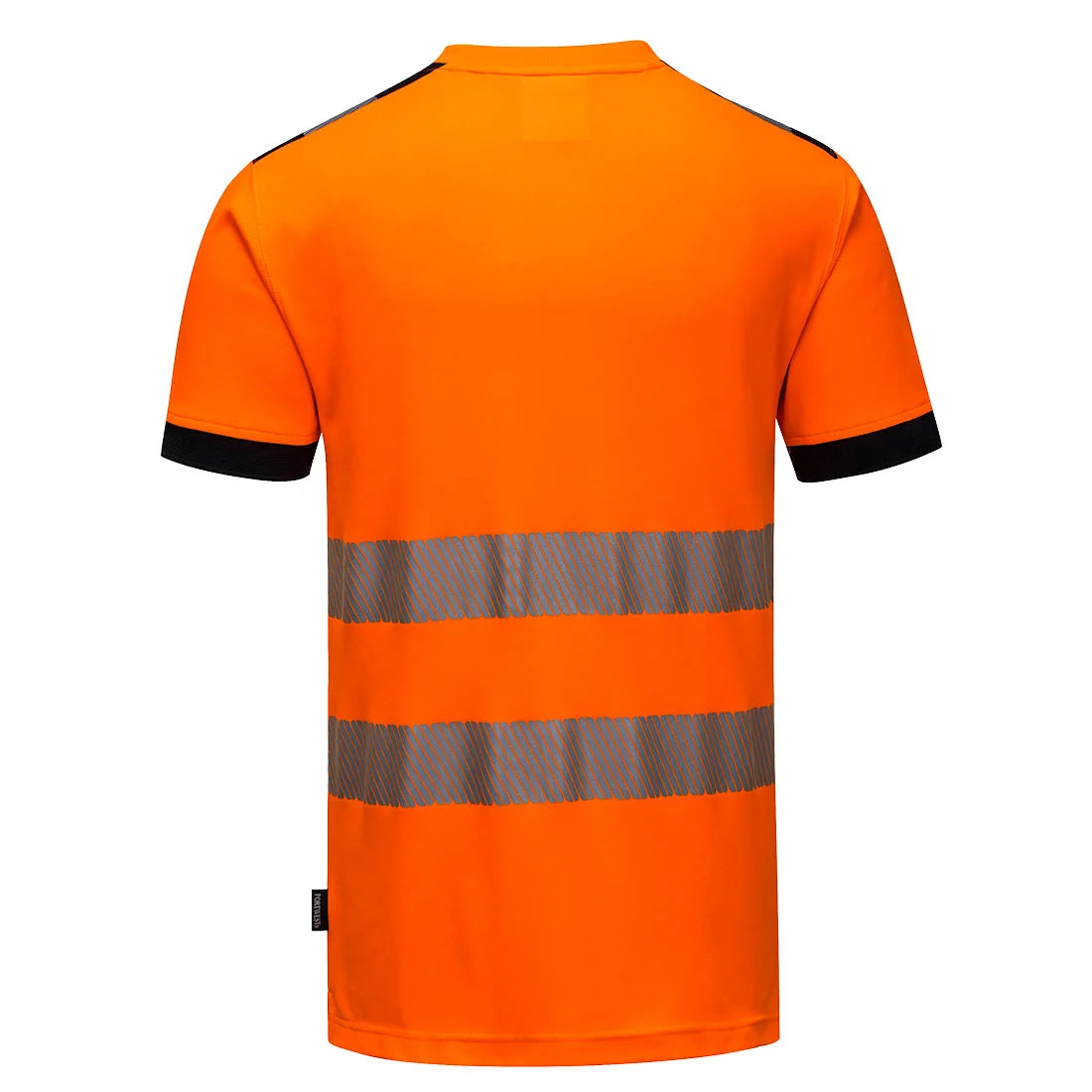 Rear view of the Portwest PW3 Hi-Vis Cotton Comfort T-Shirt S/S.