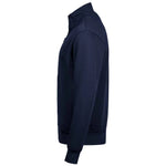 A side view of a navy Tee Jays Full Zip Sweat Jacket