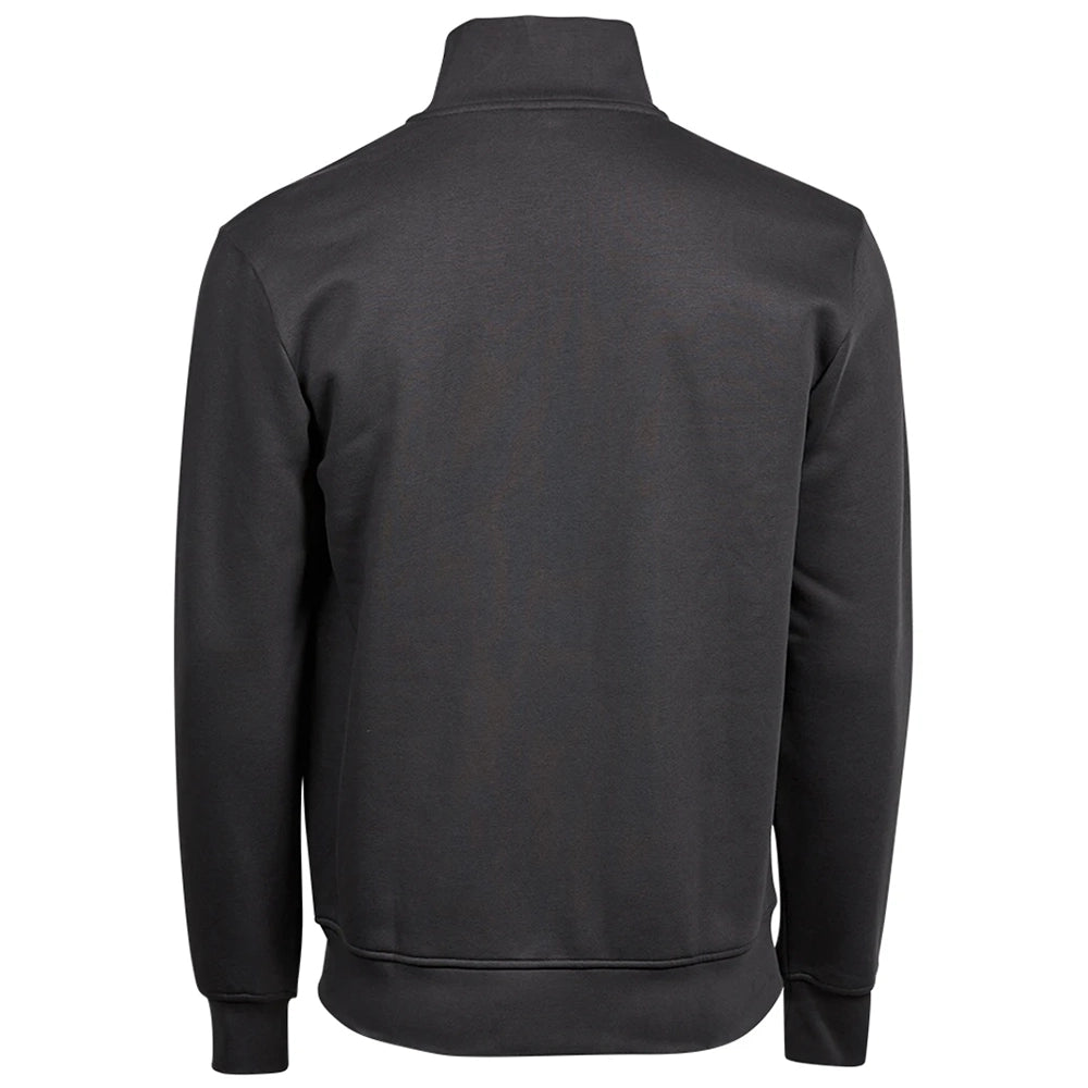 A dark grey Tee Jays Full Zip Sweat Jacket