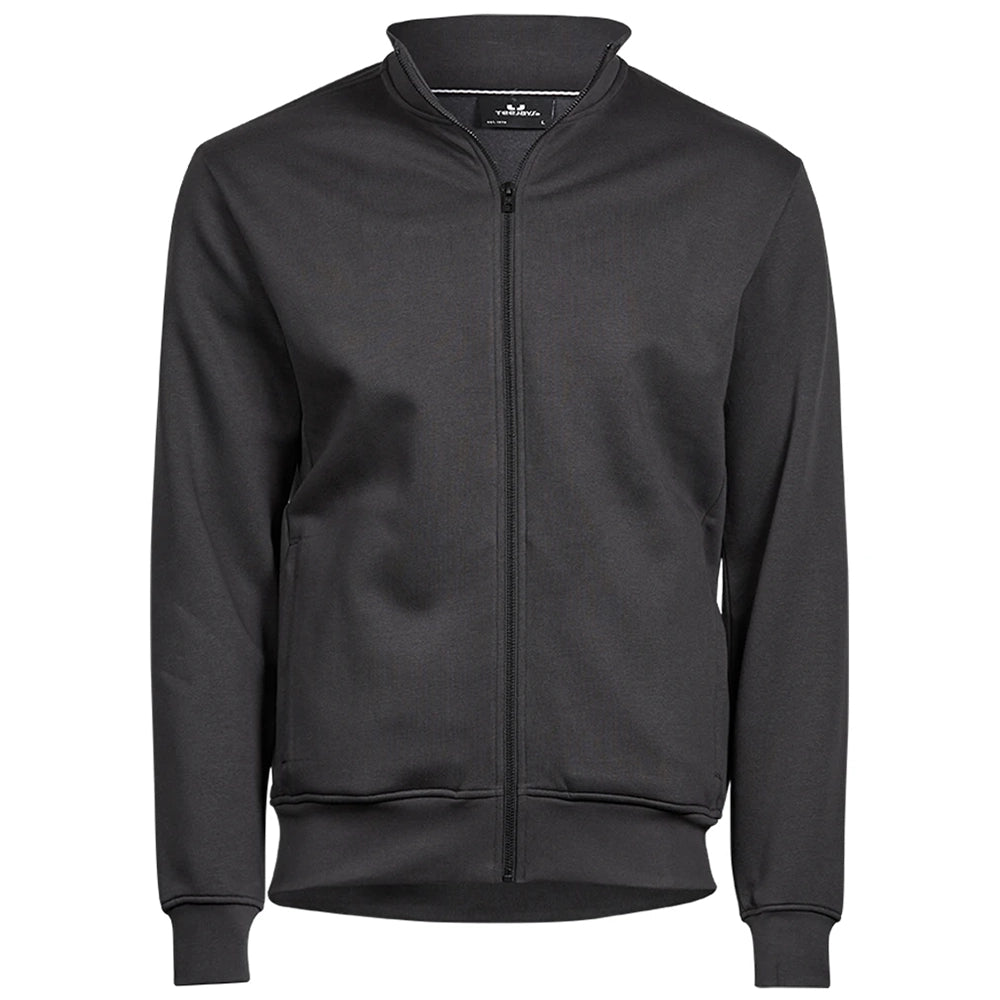 A dark grey Tee Jays Full Zip Sweat Jacket