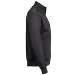 A side view of a dark grey Tee Jays Full Zip Sweat Jacket
