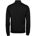 A black Tee Jays Ribbed Interlock Half Zip Sweatshirt