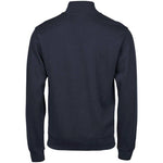 A navy Tee Jays Ribbed Interlock Half Zip Sweatshirt