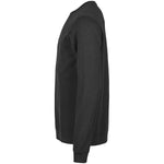 A side view of a Black Tee Jays Athletic Crew Neck Sweatshirt