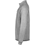 A side view Heather Grey Tee Jays Athletic Full Zip Sweatshirt