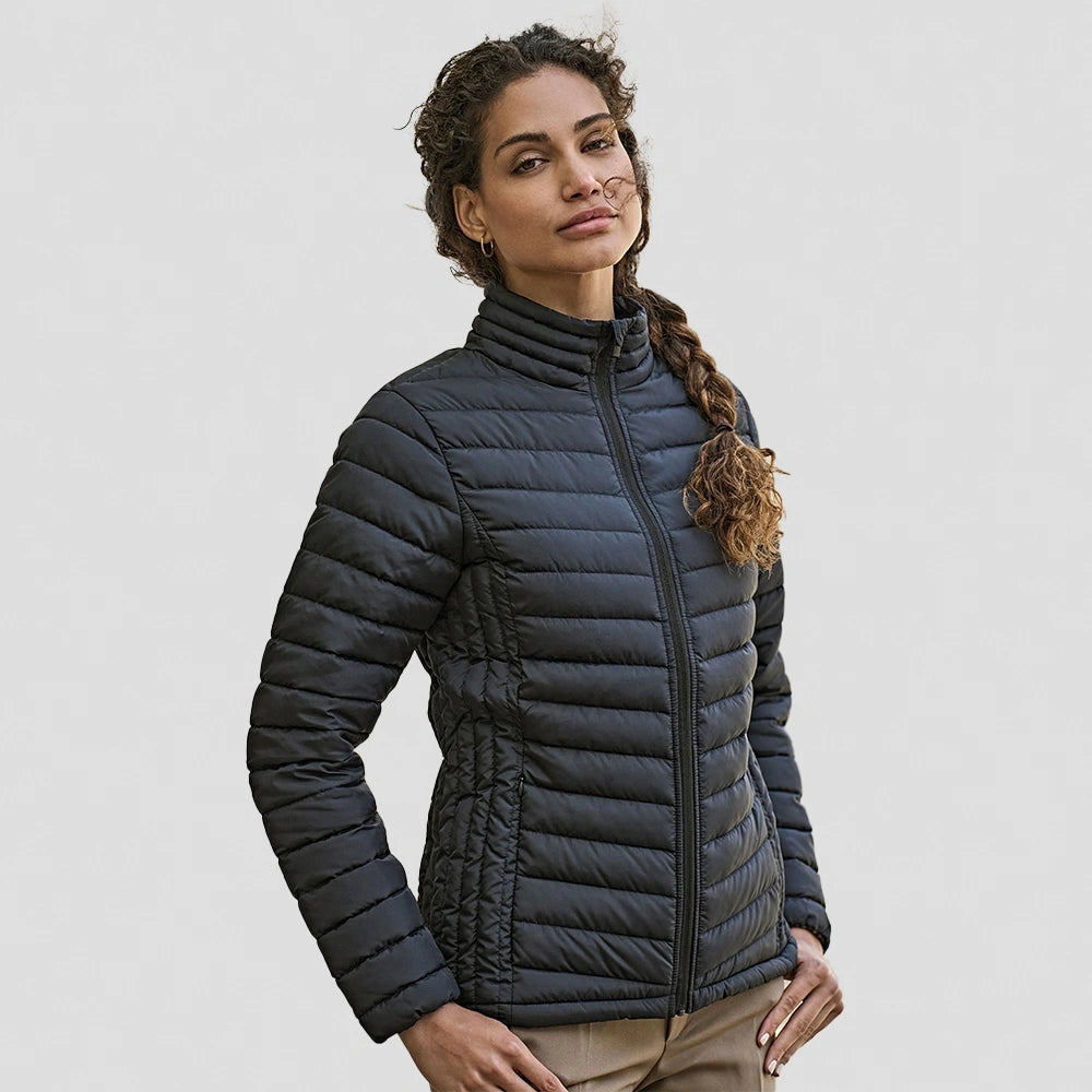 model wearing Tee Jays Ladies Zepelin Padded Jacket