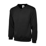 Black Uneek Classic V-Neck Sweatshirt UC204