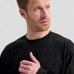 A close up of a Uneek Long Sleeve Classic T-Shirt UC314