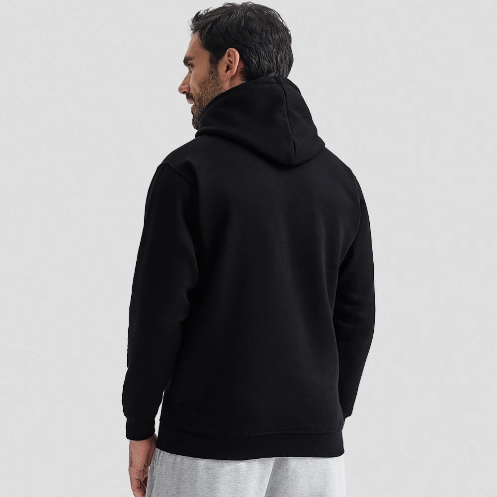 back view of Uneek Heavyweight Hooded Sweatshirt UC501