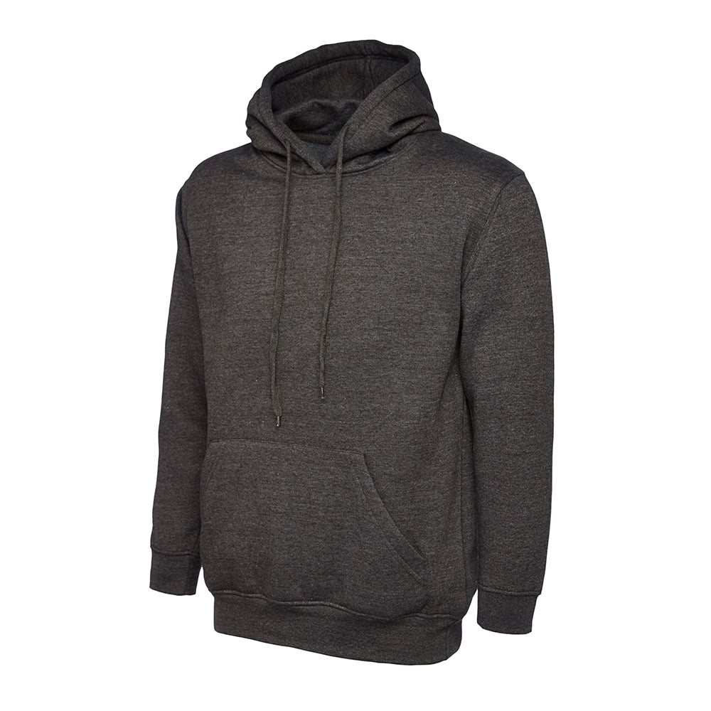 Charcoal Classic Hooded Sweatshirt UC502 front view