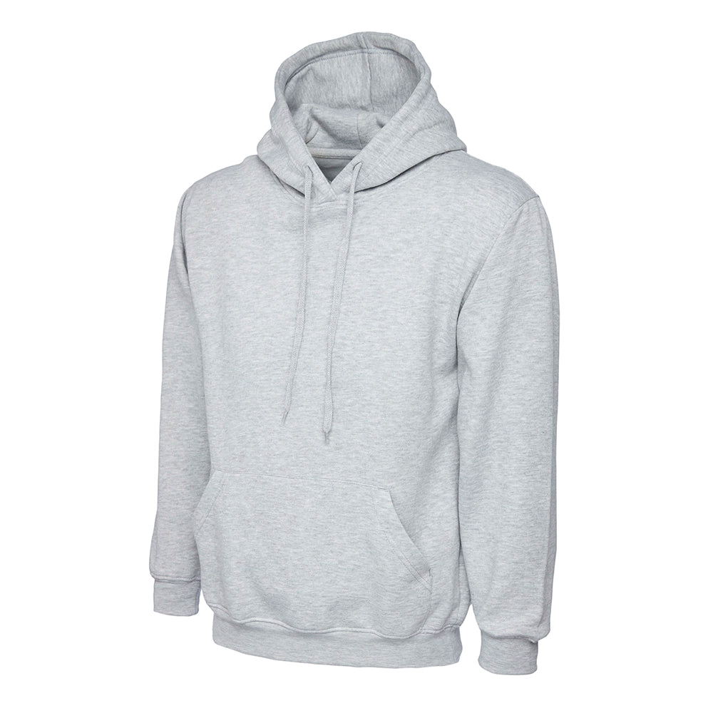 Grey Classic Hooded Sweatshirt UC502 front view