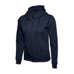 Navy Uneek Ladies Classic Full Zip Hooded Sweatshirt UC505