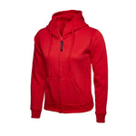 Red Uneek Ladies Classic Full Zip Hooded Sweatshirt UC505