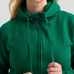 Close up of Uneek Ladies Classic Full Zip Hooded Sweatshirt UC505