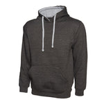 Dark grey Uneek Contrast Hooded Sweatshirt UC507
