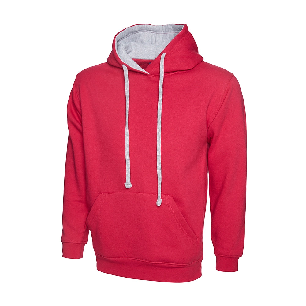 Fushia Uneek Contrast Hooded Sweatshirt UC507