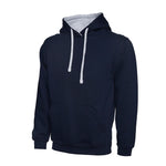 Navy Uneek Contrast Hooded Sweatshirt UC507