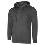 Dark grey Deluxe Hooded Sweatshirt UC509 on a white background