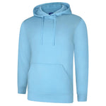 Sky blue Deluxe Hooded Sweatshirt UC509 on a white background