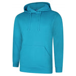 Sapphire Blue Deluxe Hooded Sweatshirt UC509 on a white background