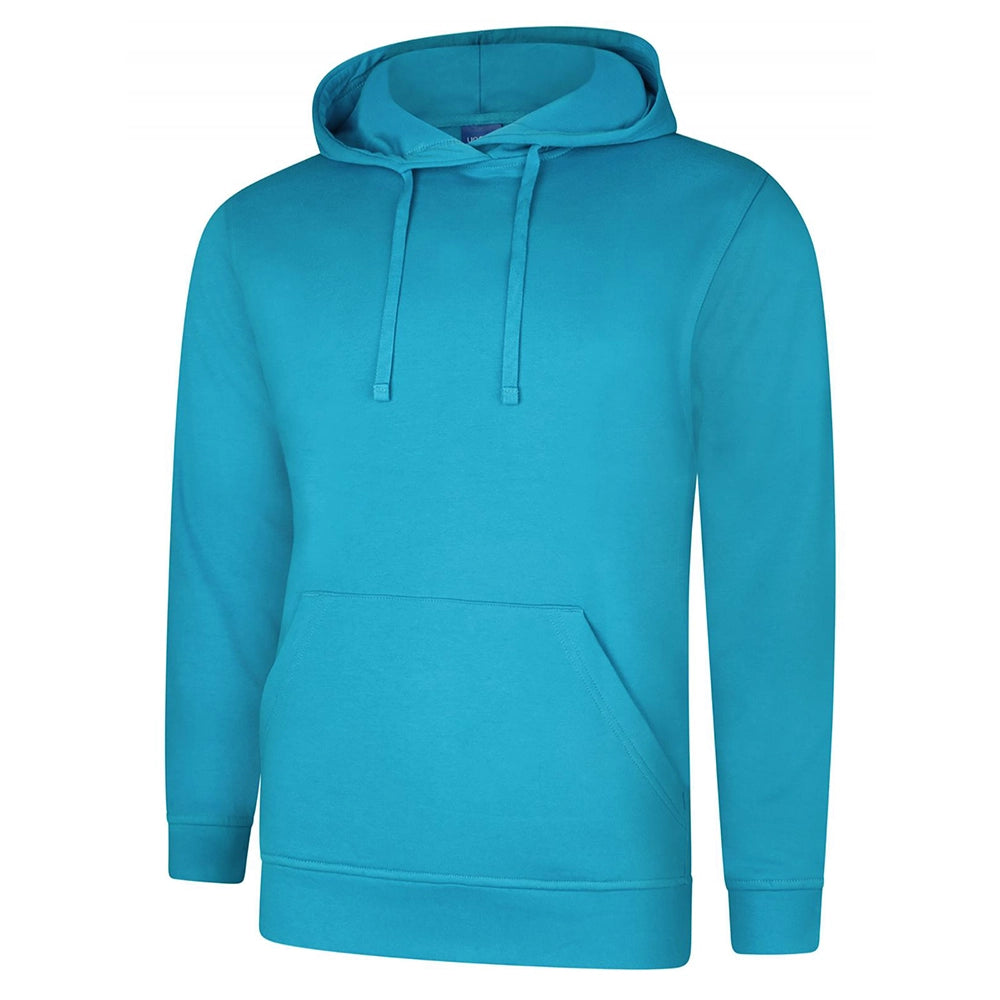 Sapphire Blue Deluxe Hooded Sweatshirt UC509 on a white background